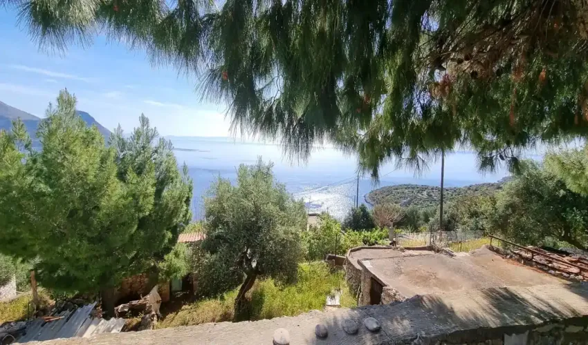 East Mani property for sale, stone house Peloponnese, sea view house Greece, traditional Mani home, rural property Greece, Greek house with land, guest house Mani, property with olive trees, house with BBQ area, secluded house Greece, real estate East Mani, house near Areopoli, Peloponnese retreat, Greek coastal property, tranquil Greek home