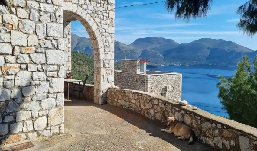 East Mani property for sale, stone house Peloponnese, sea view house Greece, traditional Mani home, rural property Greece, Greek house with land, guest house Mani, property with olive trees, house with BBQ area, secluded house Greece, real estate East Mani, house near Areopoli, Peloponnese retreat, Greek coastal property, tranquil Greek home