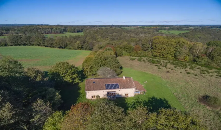 barn conversion, Dordogne property, Perigord Vert, property with land, river frontage, French countryside home, renovated barn, rural property France, peaceful location, not overlooked, meadows and woodland, Thiviers property, move to France, spacious home, detached barn