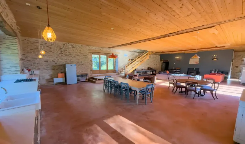 barn conversion, Dordogne property, Perigord Vert, property with land, river frontage, French countryside home, renovated barn, rural property France, peaceful location, not overlooked, meadows and woodland, Thiviers property, move to France, spacious home, detached barn