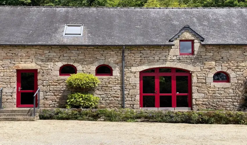 Brittany property for sale, Morbihan farmhouse, renovated Breton farmhouse, property with land Brittany, stone buildings Brittany, Le Faouët real estate, rural estate France, tourism project property France, gîtes and events property, French countryside home, farmhouse with outbuildings, 8 hectare property Brittany, commercial potential property France, character property Morbihan, historic buildings for sale France